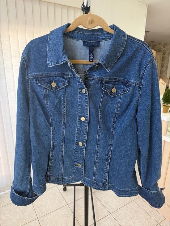 Charter Club Jackets & Blazers - Charter Club Classic Blue Denim Jacket with Button Front